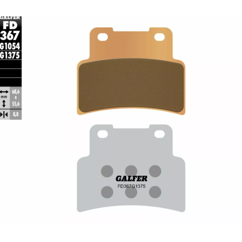 Τακάκια μοτοσυκλέτας Εμπρός Galfer SINTERED COMPOUND FD367G1375 Τακάκια μοτοσυκλέτας Εμπρός Galfer SINTERED COMPOUND FD367G1375